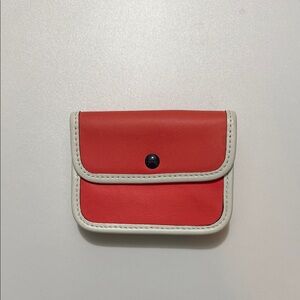 Pink and White Coach Card Holder